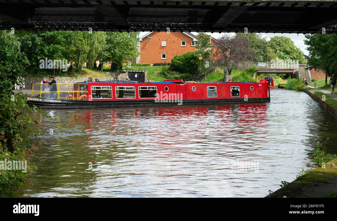 The Heulwen Canal Boat, Heulwen Wharf, The Mongomery Canal, Welshpool