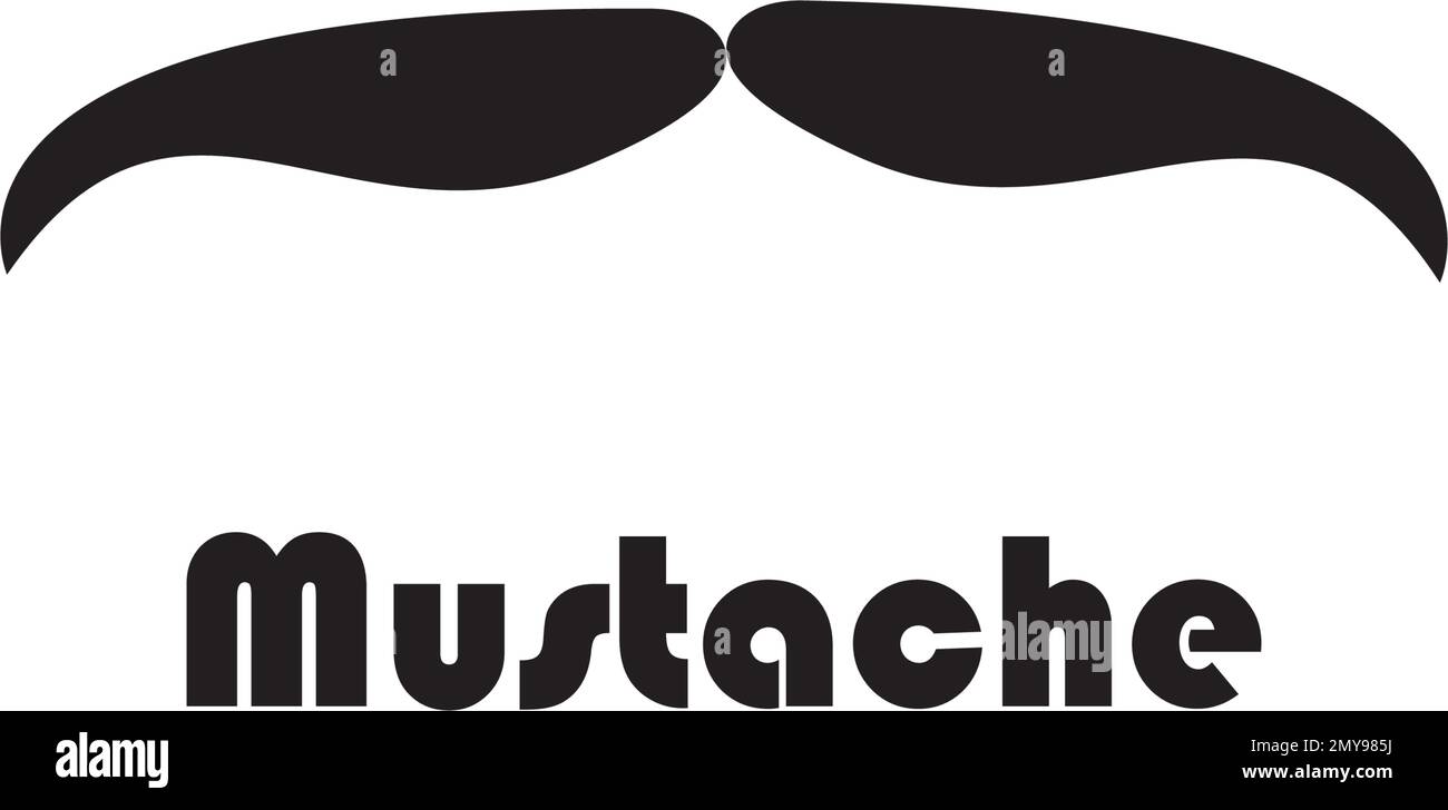 mustache vector icon illustration logo template Stock Vector