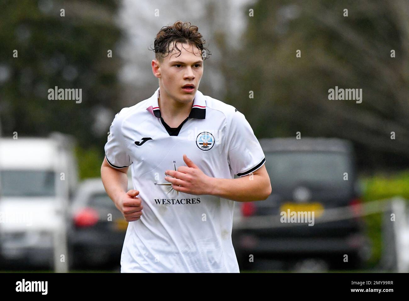 Swansea, Wales. 4 February 2023. Alfie Massey of Millwall in action during  the Professional Development League game between Swansea City Under 18 and  Millwall Under 18 at the Swansea City Academy in