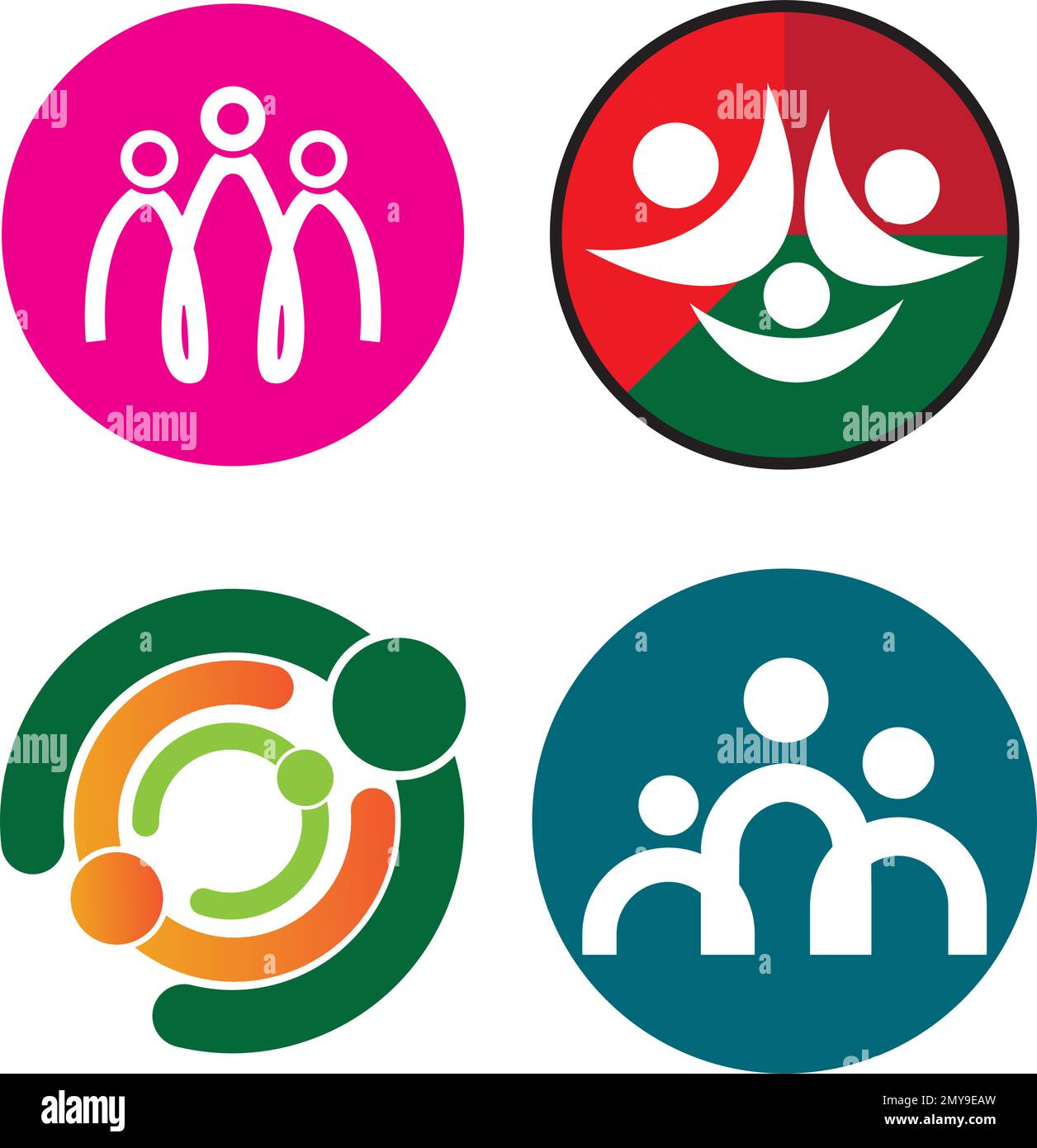 happy family logo vector design template Stock Vector Image & Art - Alamy