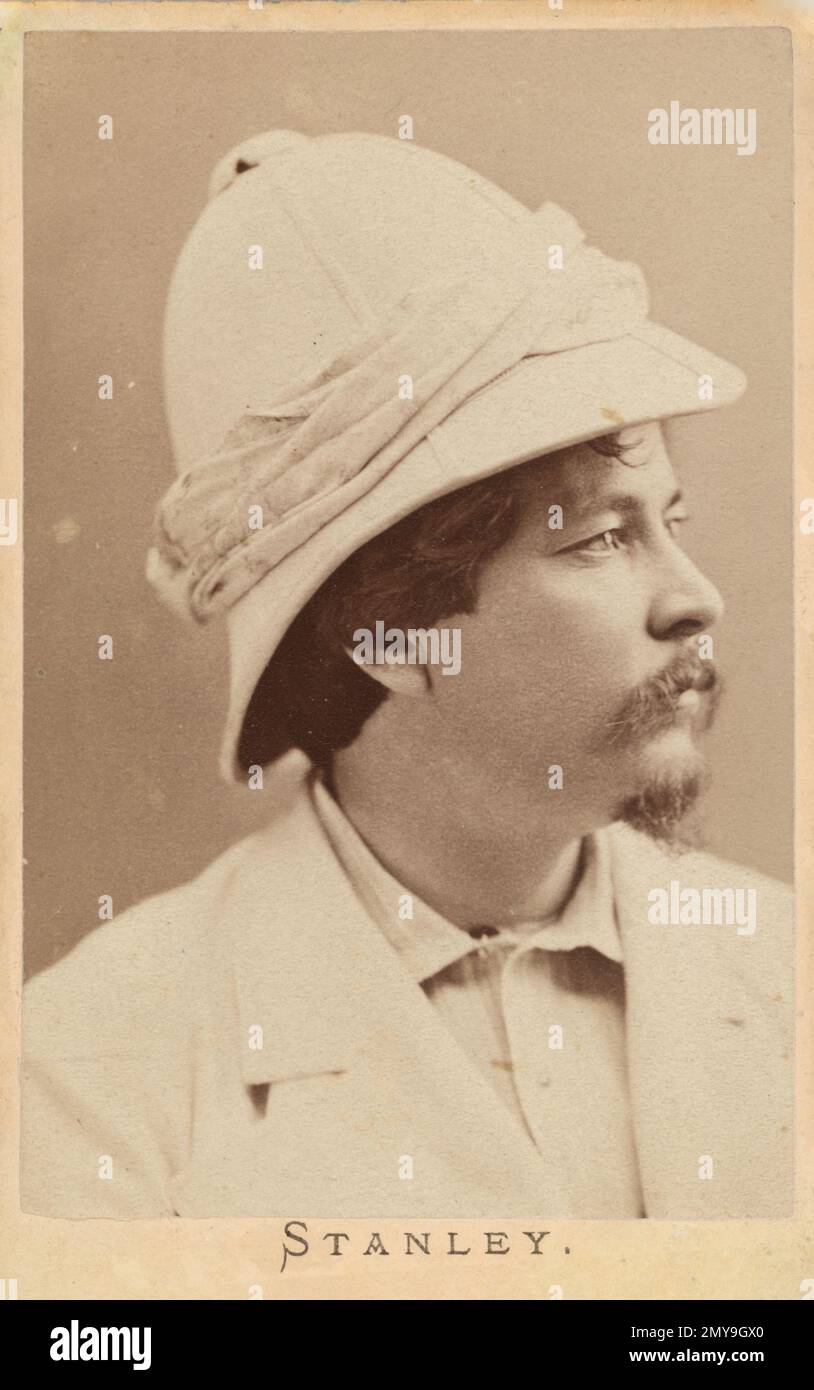 Photograph portrait of explorer and journalist Sir Henry Morton Stanley c. 1872 Stock Photo