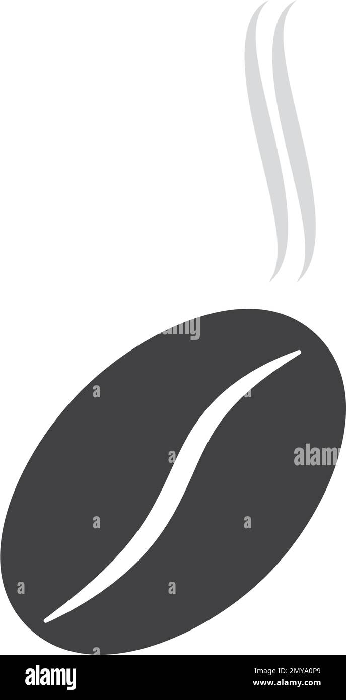 coffee bean logo vector design illustration template icon Stock Vector