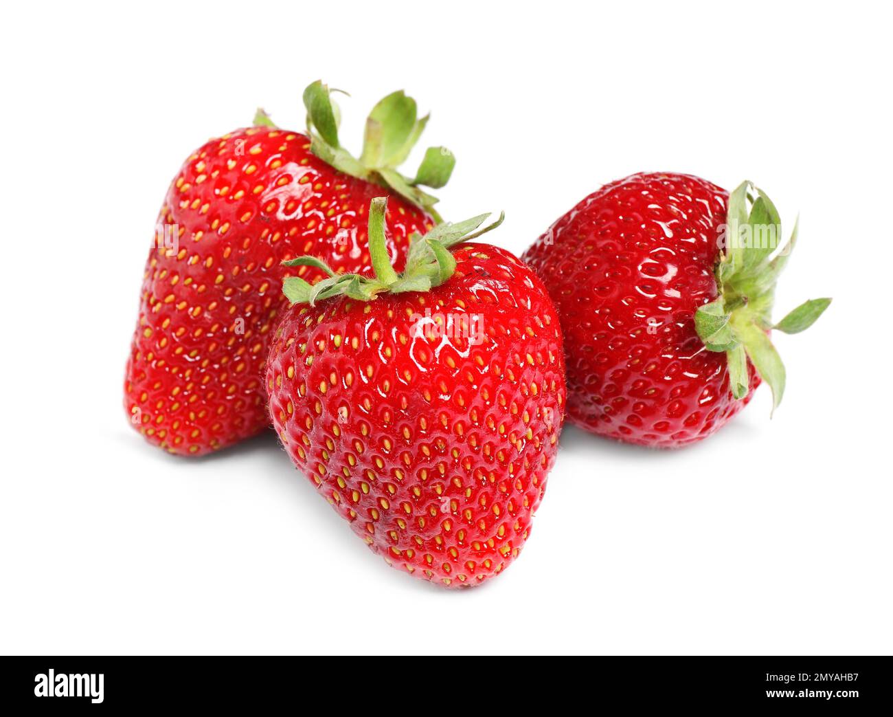 Delicious fresh ripe strawberries isolated on white Stock Photo - Alamy