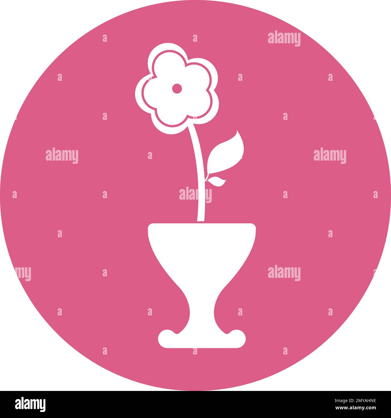 Flower vase logo vector illustration symbol design Stock Vector Image ...