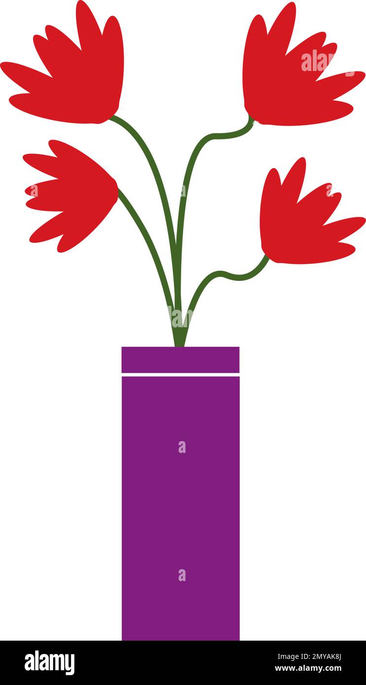 Flower vase logo vector illustration symbol design Stock Vector Image ...