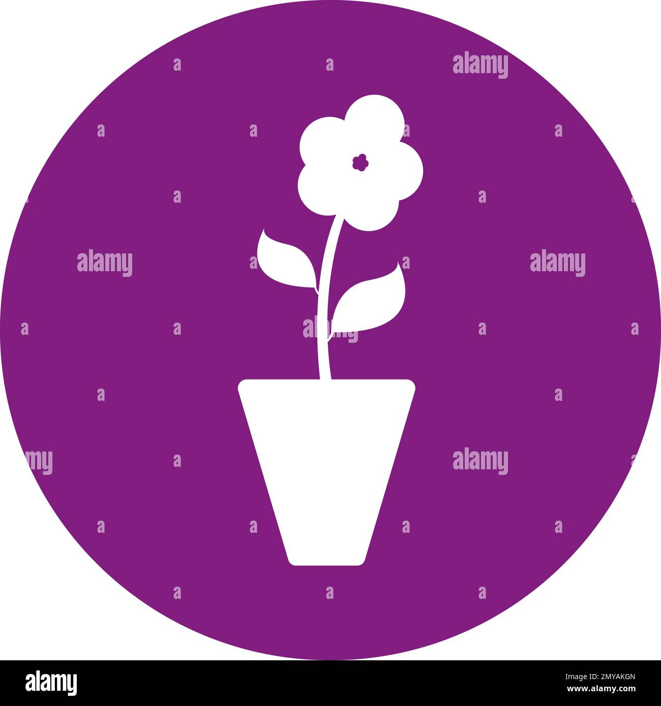 Flower vase logo vector illustration symbol design Stock Vector Image ...