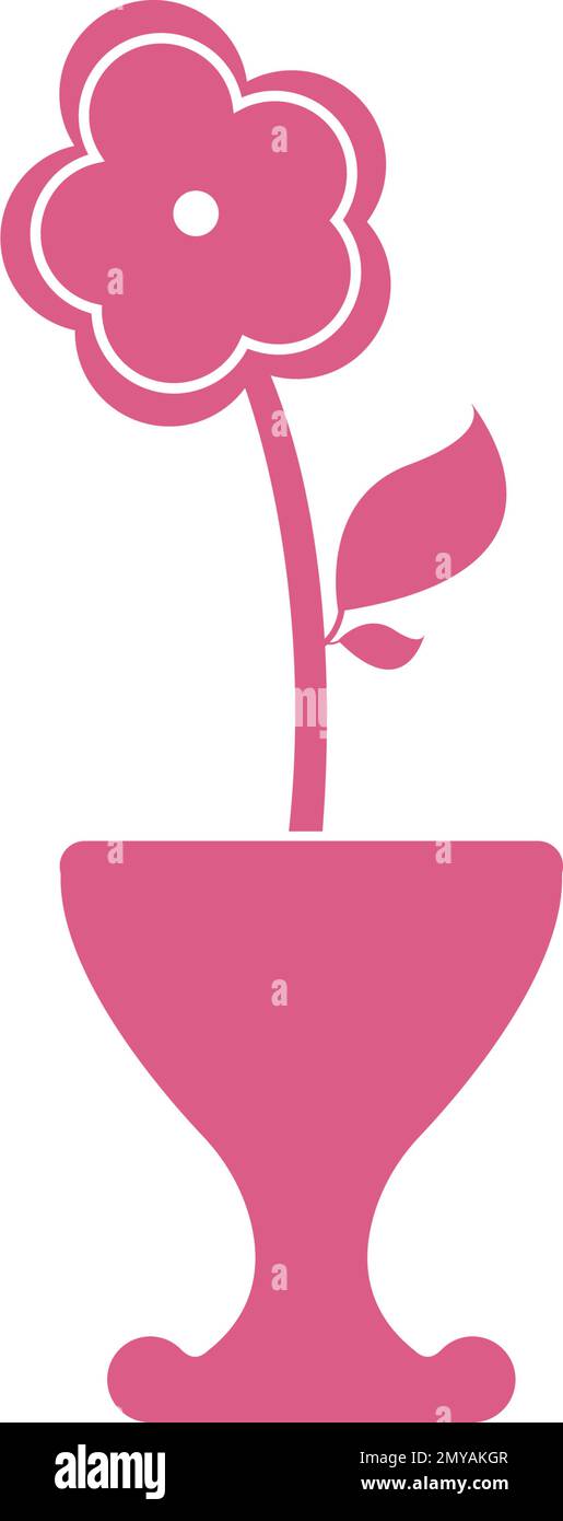 Flower vase logo vector illustration symbol design Stock Vector Image & Art Alamy