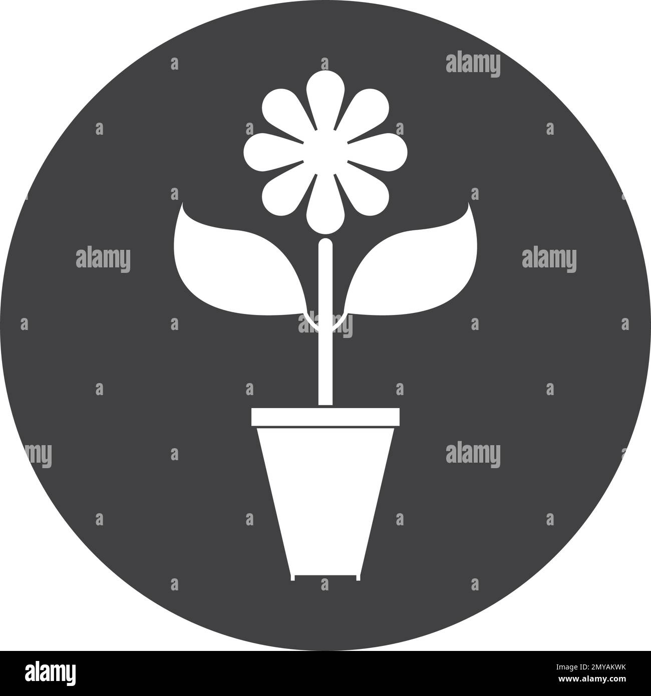 Flower vase logo vector illustration symbol design Stock Vector Image ...