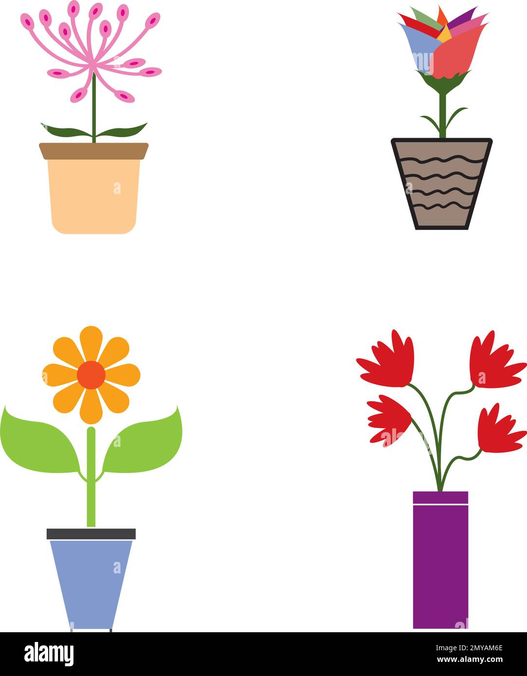 Flower vase logo vector illustration symbol design Stock Vector Image ...