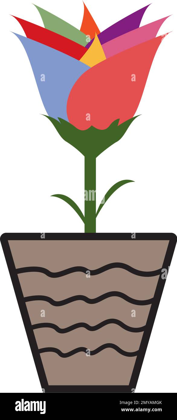 Flower vase logo vector illustration symbol design Stock Vector Image ...