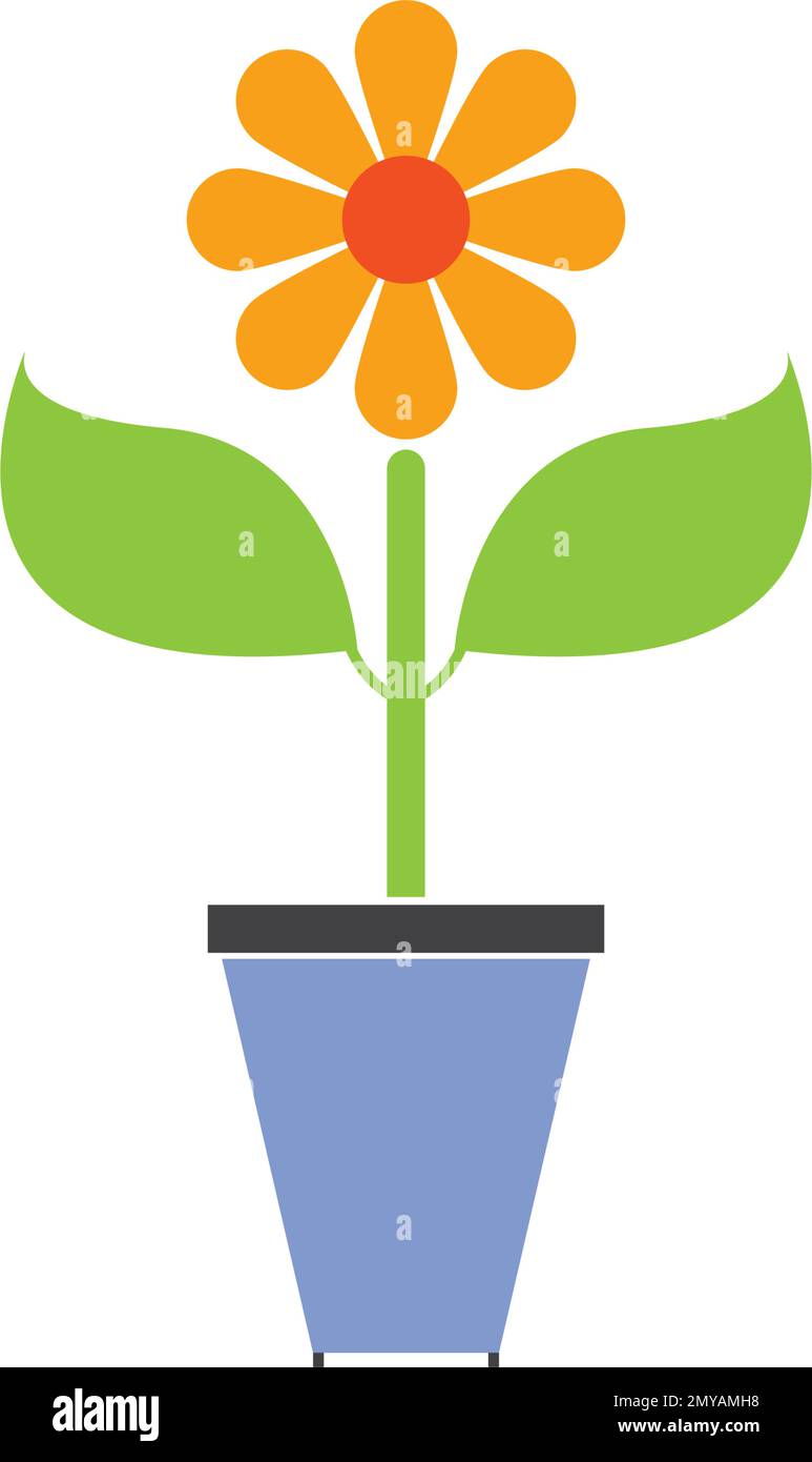Flower vase logo vector illustration symbol design Stock Vector Image ...