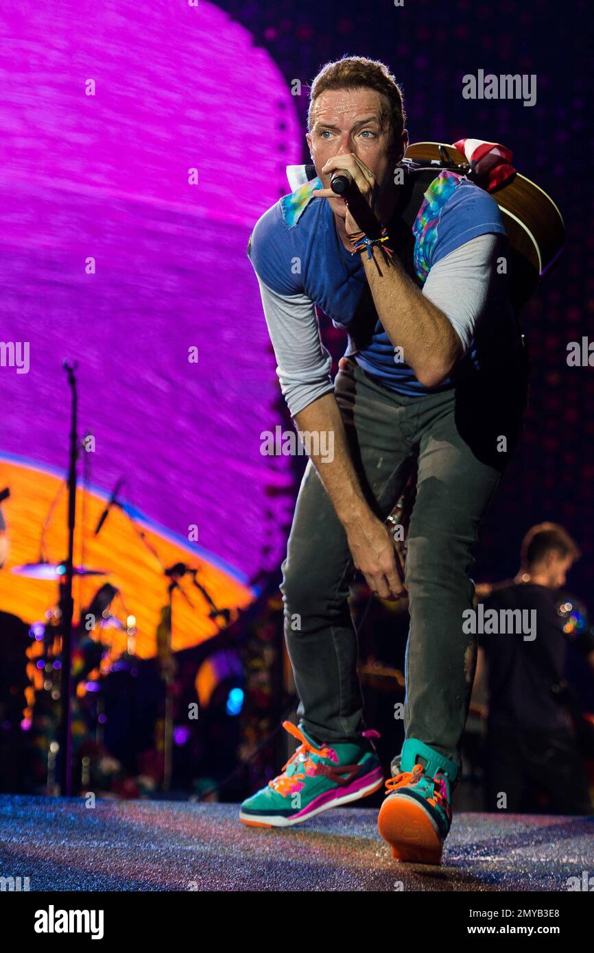 Chris Martin and Will Champion from Coldplay backstage at the Hollywood  Bowl, Los Angeles, united States of America Stock Photo - Alamy