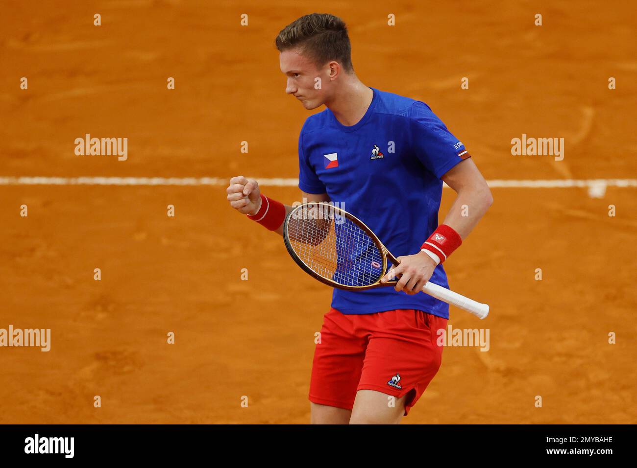 Tennis Player Jiri Lehecka Of Czech Team In Action During The Match ...