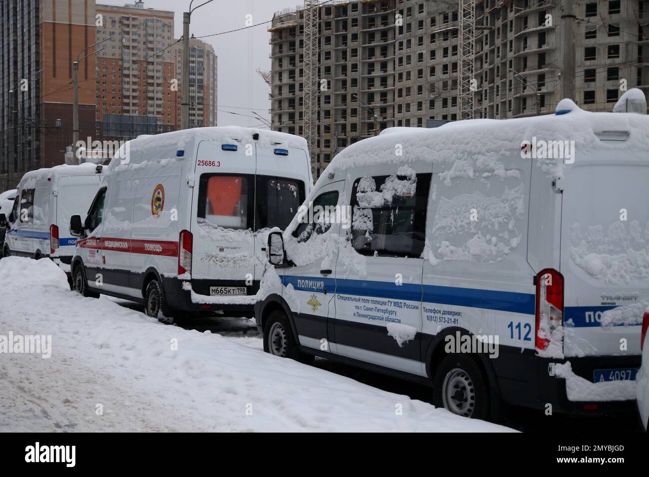 Police car ambulance parked hi-res stock photography and images - Alamy