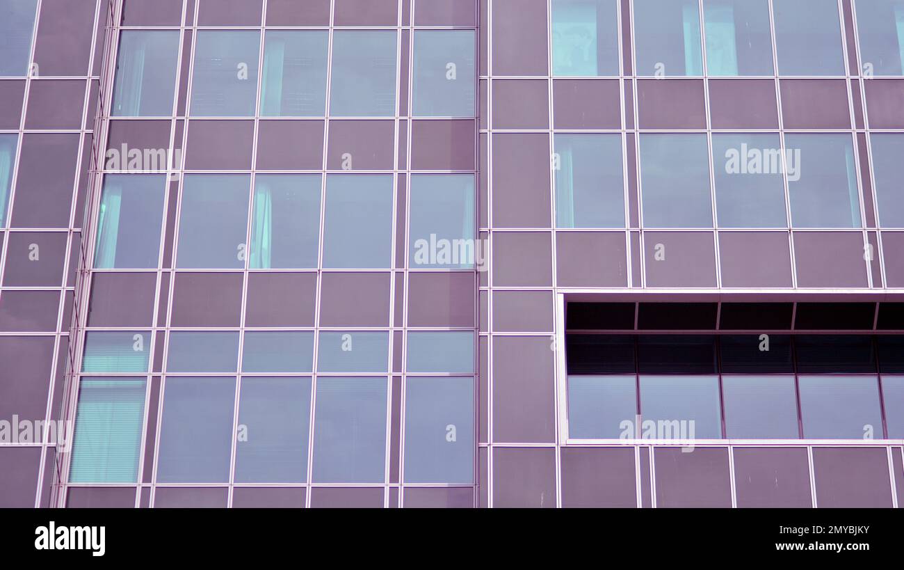 Abstract fragment of contemporary architecture, walls made of glass and