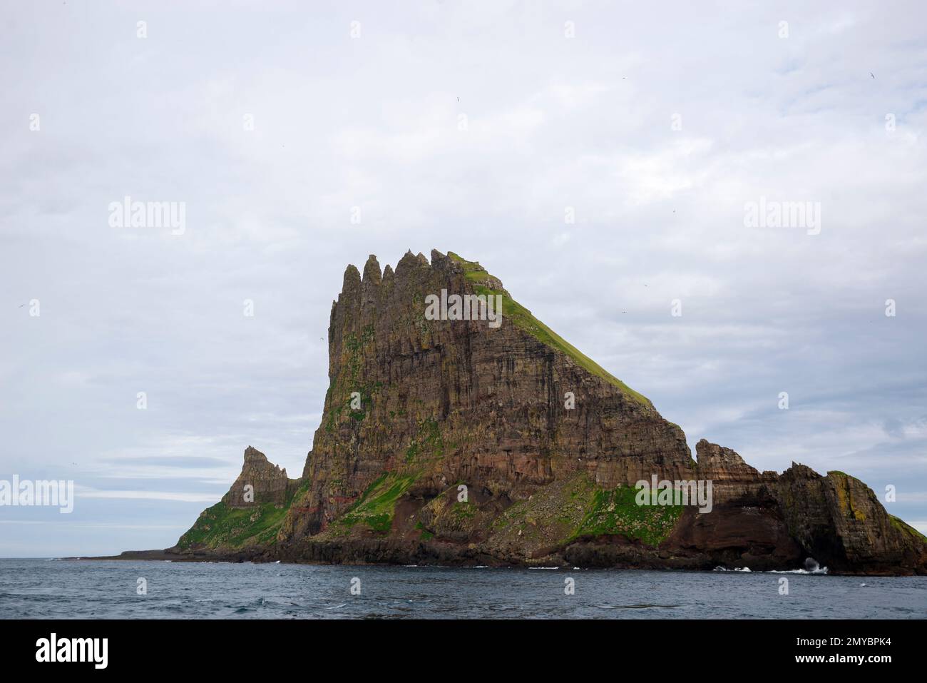 Tindhólmur islet, Vágar Island, Faroe Islands Stock Photo - Alamy