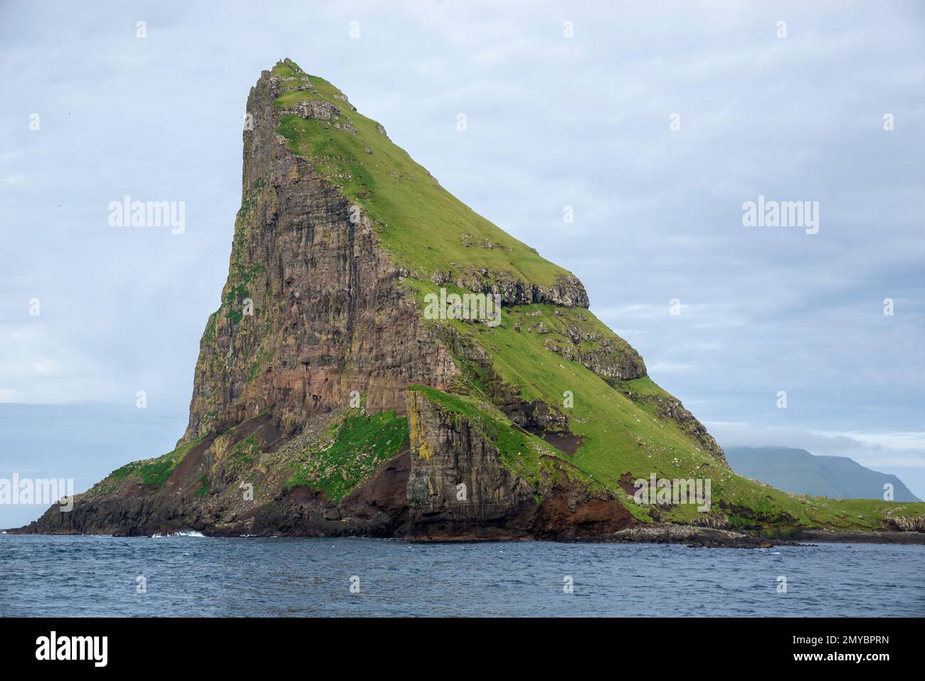 Tindhólmur islet, Vágar Island, Faroe Islands Stock Photo - Alamy
