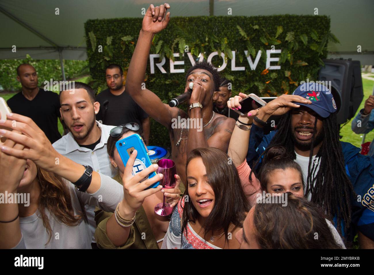 Rapper Desiigner performs at the Revolve Summer Splash Party at the ...
