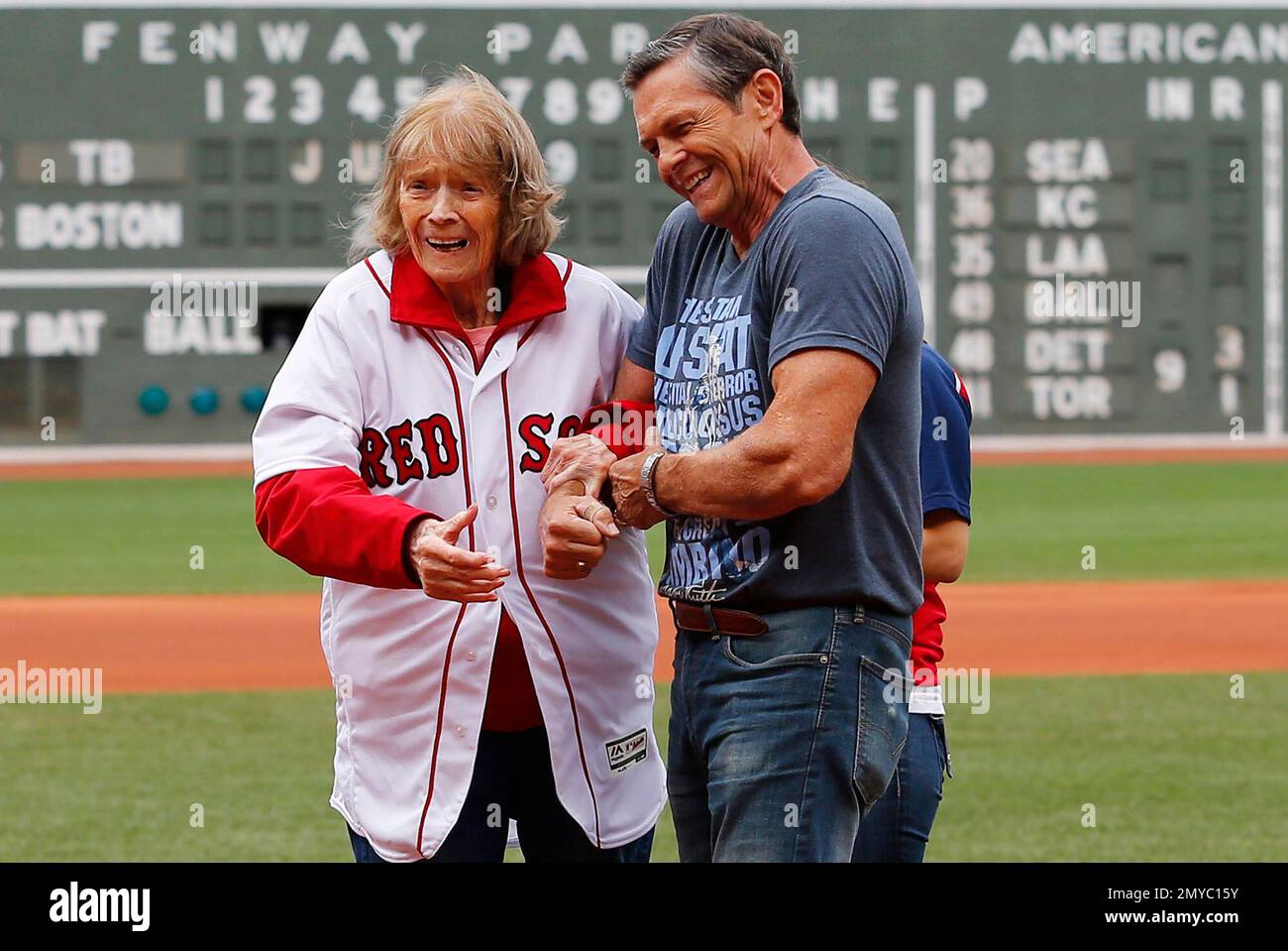 100 yearoldJulia Ruth Stevens, the daughter of Babe Ruth, has a laugh