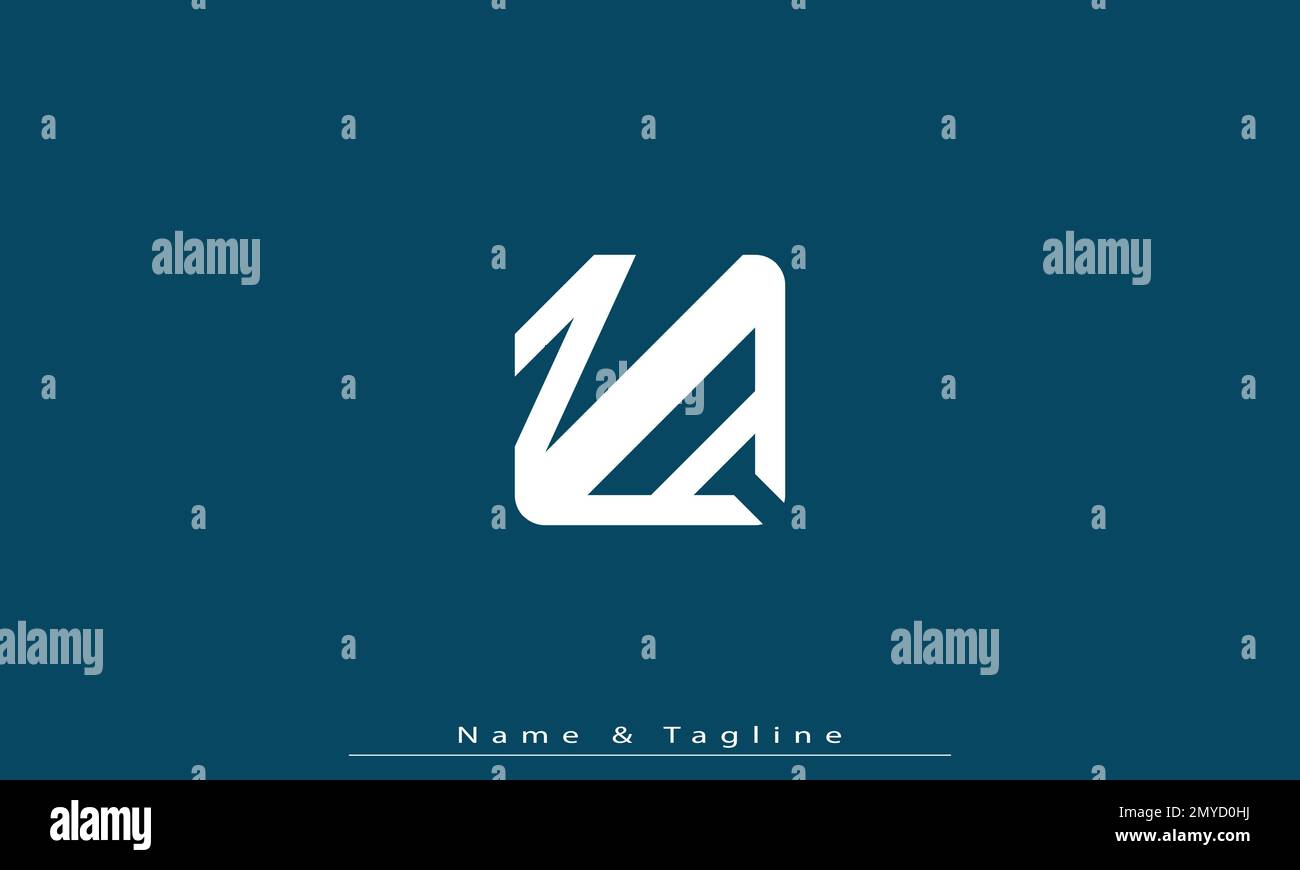 Alphabet letters Initials Monogram logo ZA , AZ Stock Vector