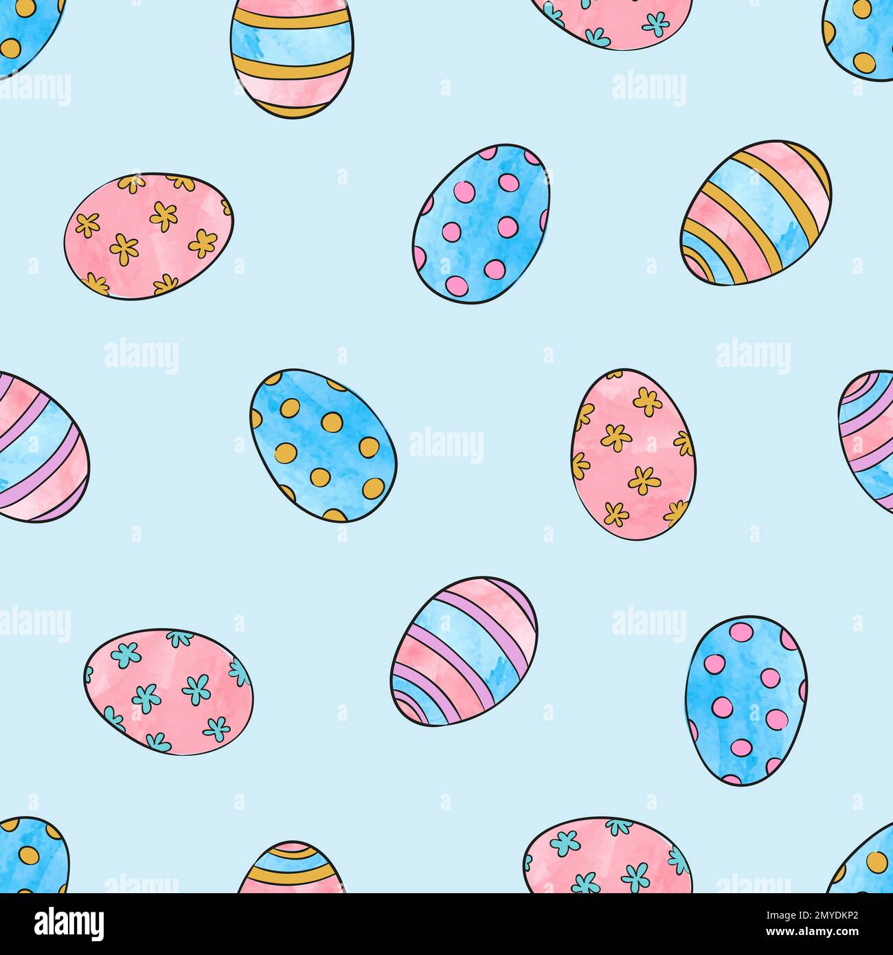 Seamless Easter eggs pattern. Vector illustration Stock Vector Image ...