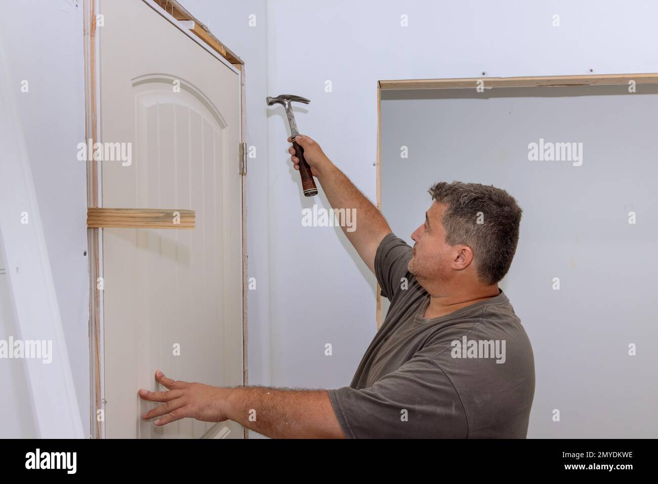 As trim carpenter, during installation of new house, hammer are used to