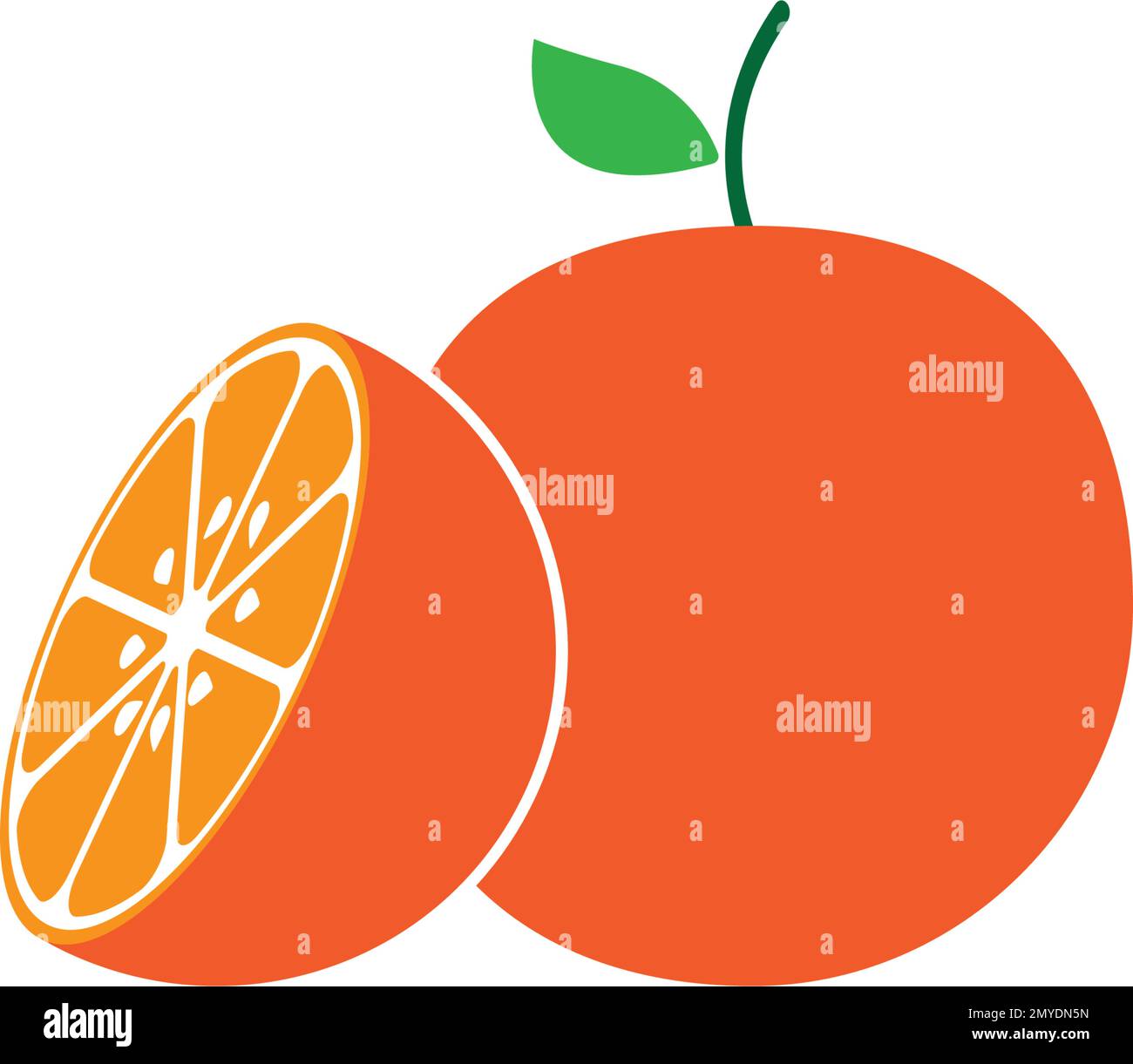 Orange fruit logo Vector illustration template design Stock Vector ...