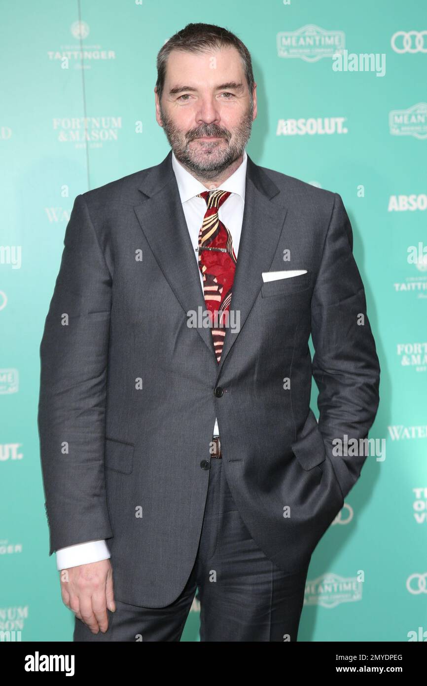 Actor Brendan Coyle poses for photographers upon arrival at the Old Vic