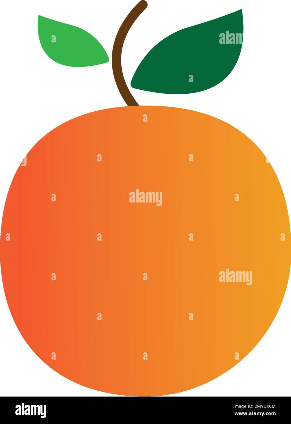 Orange fruit logo Vector illustration template design Stock Vector ...