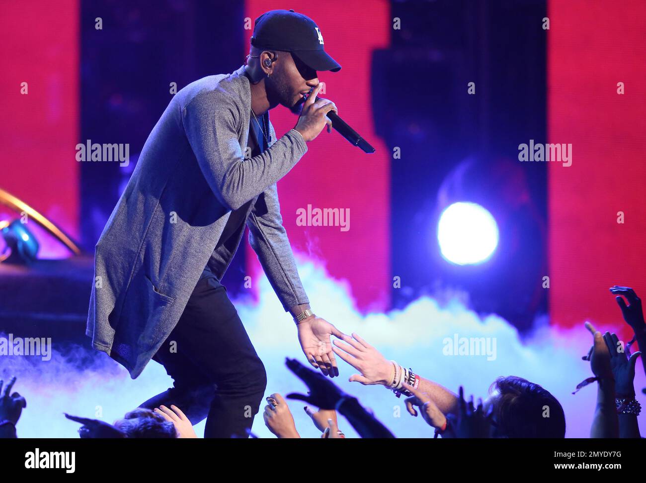 Bryson Tiller performs at the BET Awards at the Microsoft Theater on