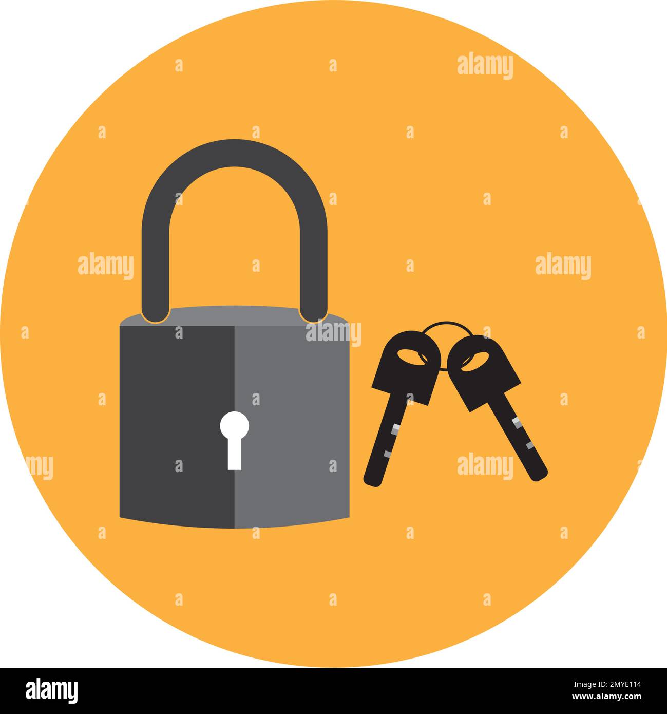 Padlock - Vector icon isolated template design illustration Stock ...