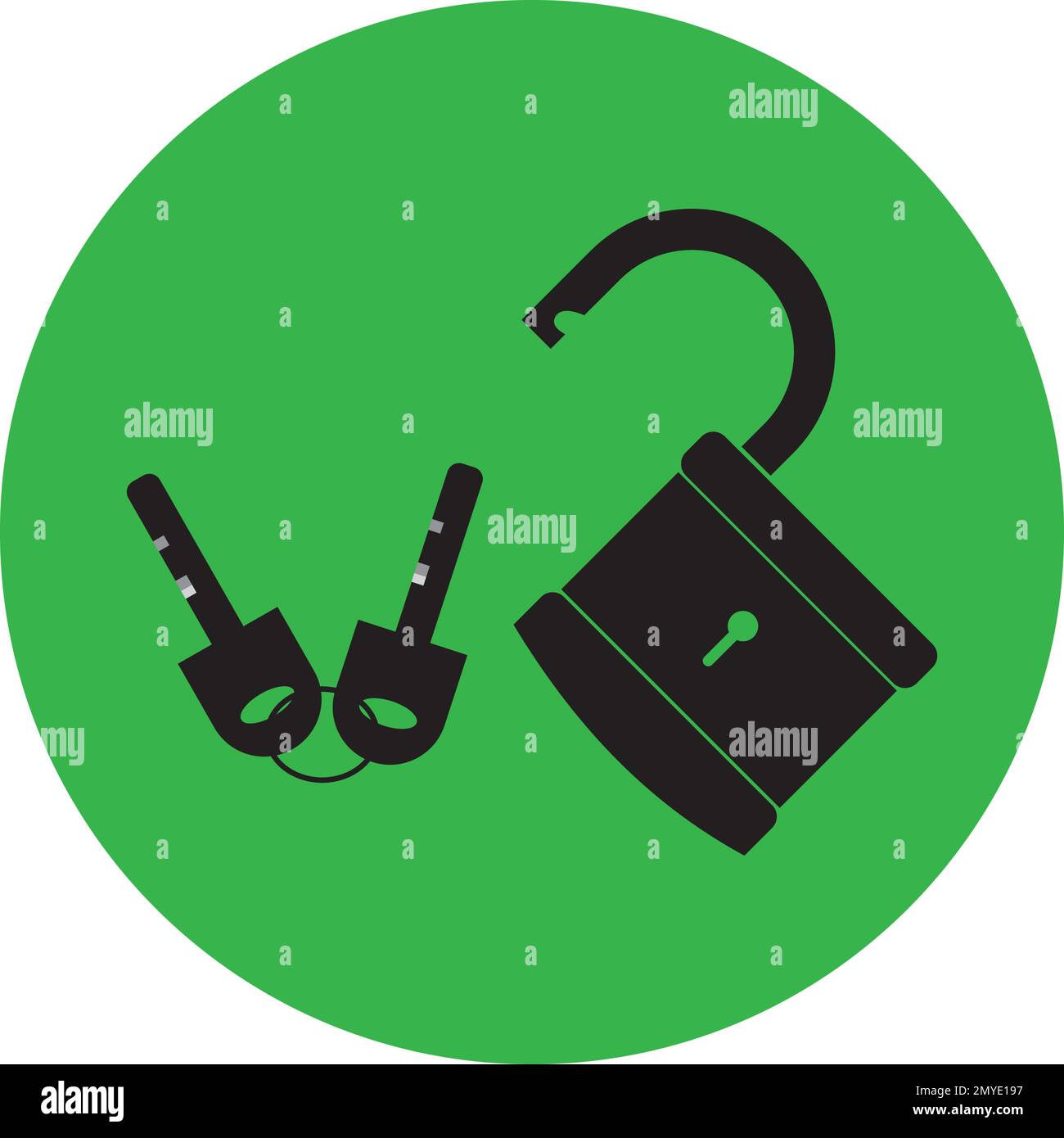 Padlock - Vector icon isolated template design illustration Stock ...