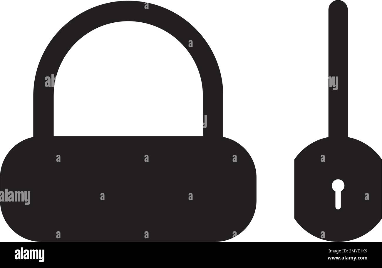 Padlock - Vector icon isolated template design illustration Stock ...
