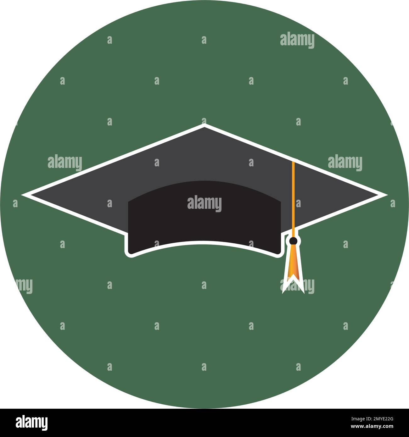 Graduation hat vector icon isolated on white background Stock Vector ...