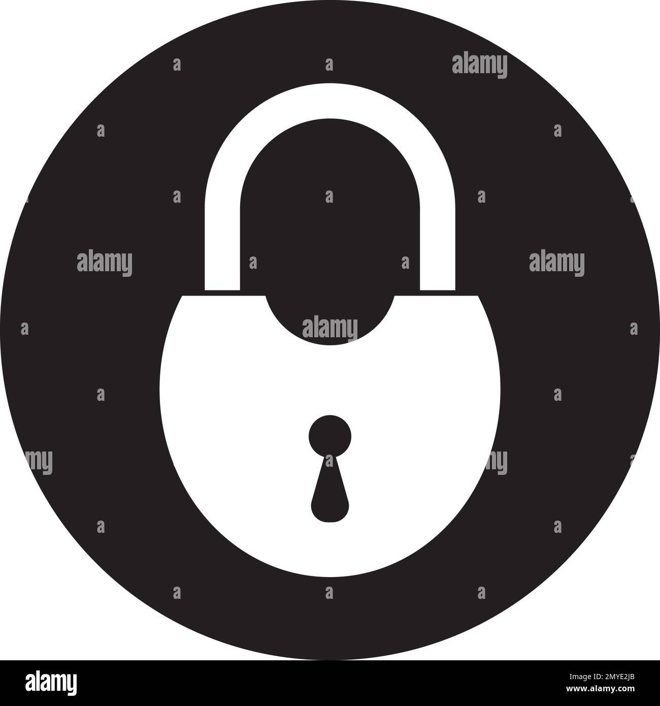 Padlock - Vector icon isolated template design illustration Stock ...
