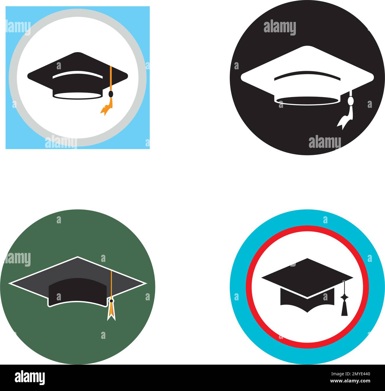 Graduation Hat Vector Icon Isolated On White Background Stock Vector Image And Art Alamy 1550