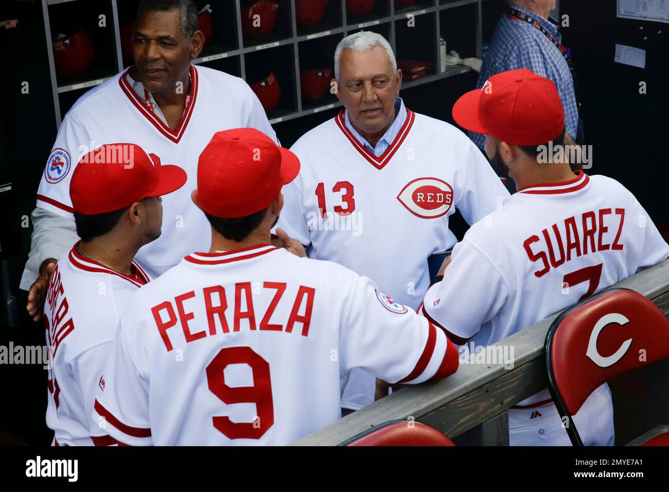 Cincinnati Reds Dave Concepcion (13) during a game from his career. Dave  Concepcion for 19 years all with Reds and was a 9-time All-Star.(David  Durochik via AP Stock Photo - Alamy