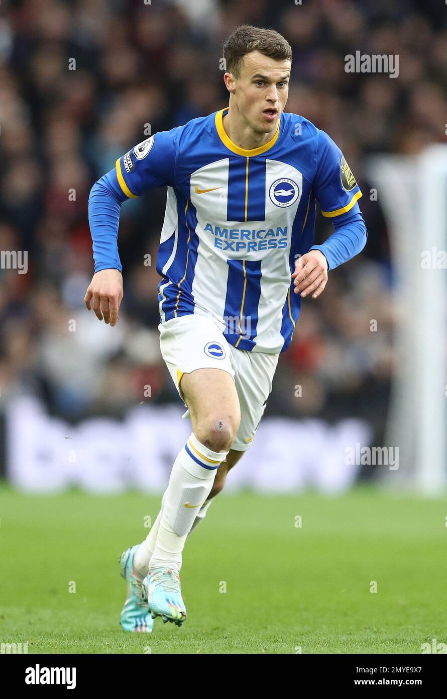 Brighton and Hove, England, 4th February 2023. Solly March of Brighton and Hove Albion during the Premier League match at the AMEX Stadium, Brighton and Hove. Picture credit should read: Paul Terry / Sportimage Stock Photo