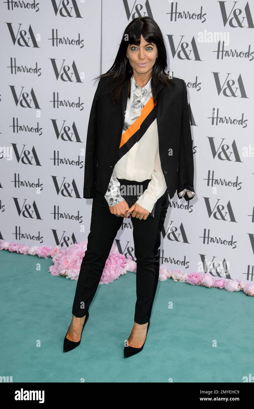 Claudia Winkleman poses for photographers upon arrival for the Victoria