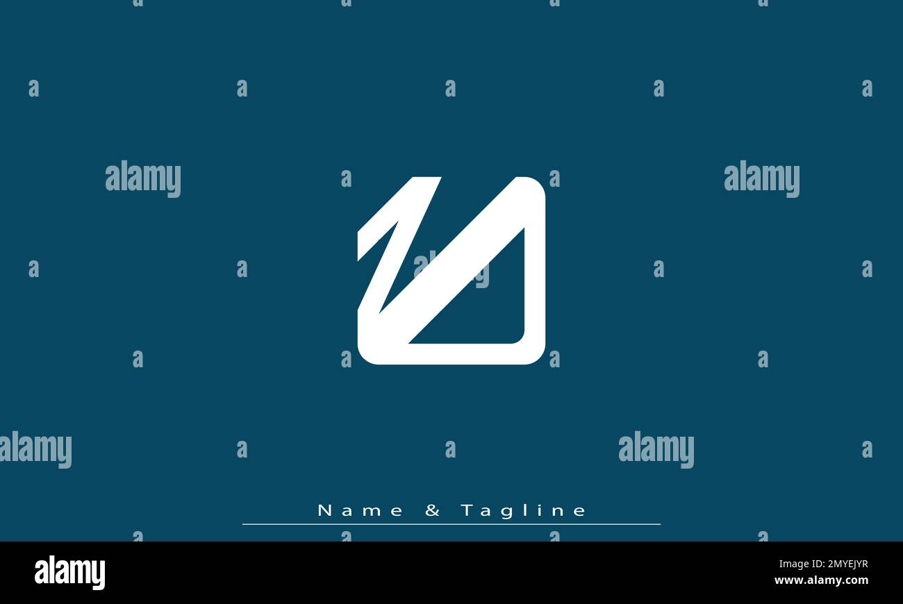 Alphabet letters Initials Monogram logo ZD , DZ Stock Vector