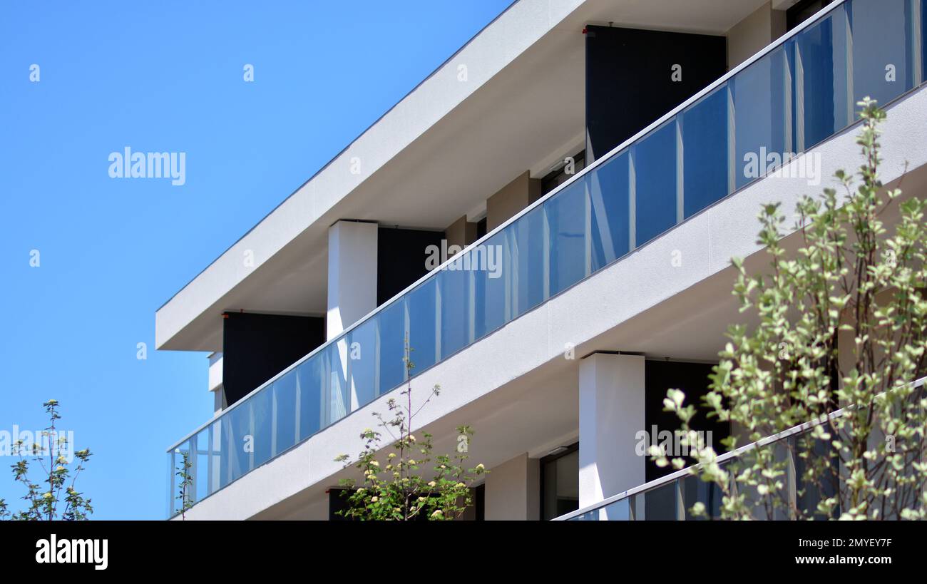 Picture of Modern residential building with new apartments in a green residential ...