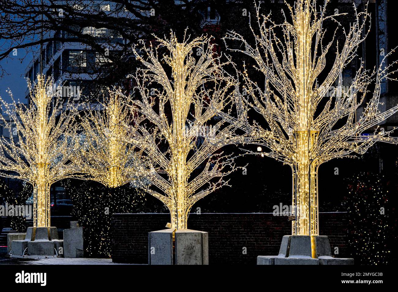 Victoria square christmas lights hires stock photography and images