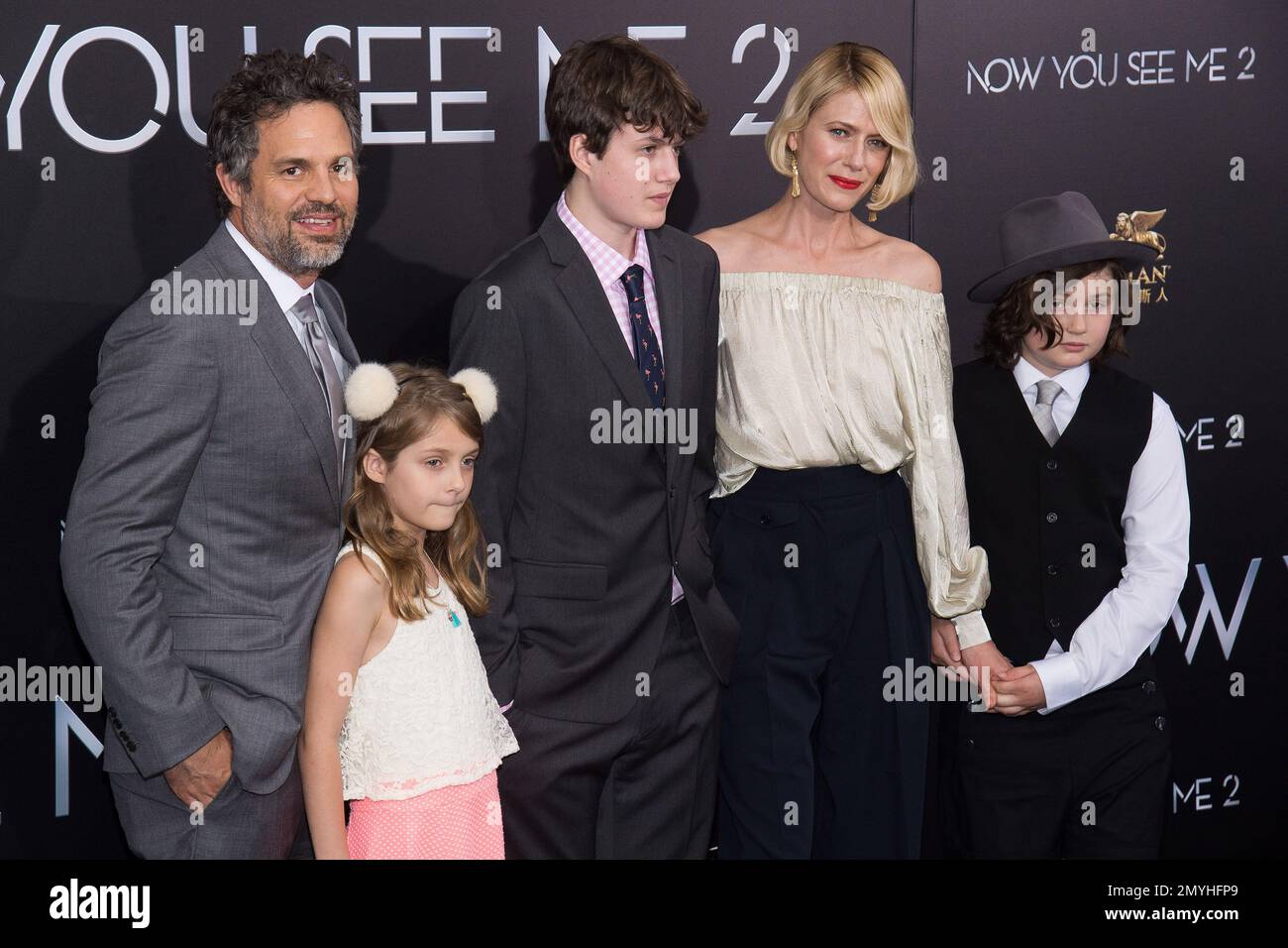 Mark Ruffalo, left, Odette Ruffalo, Keen Ruffalo, Sunrise Coigney and