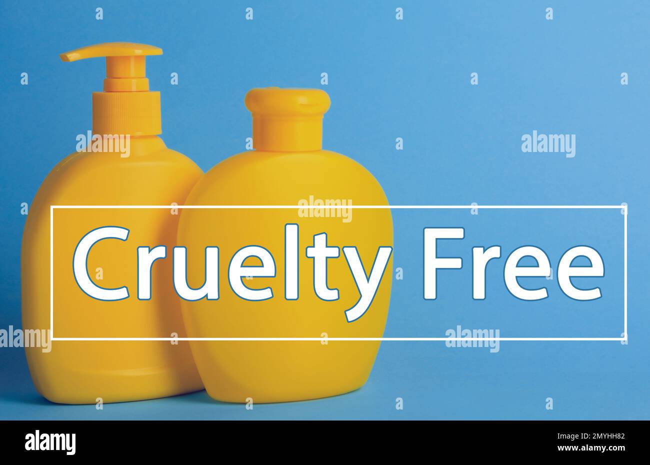 Cruelty free concept. Personal care products not tested on animals