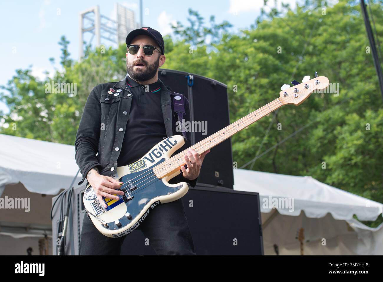 Nick Ghanbarian of Bayside performs at Bunbury Music Festival at Sawyer