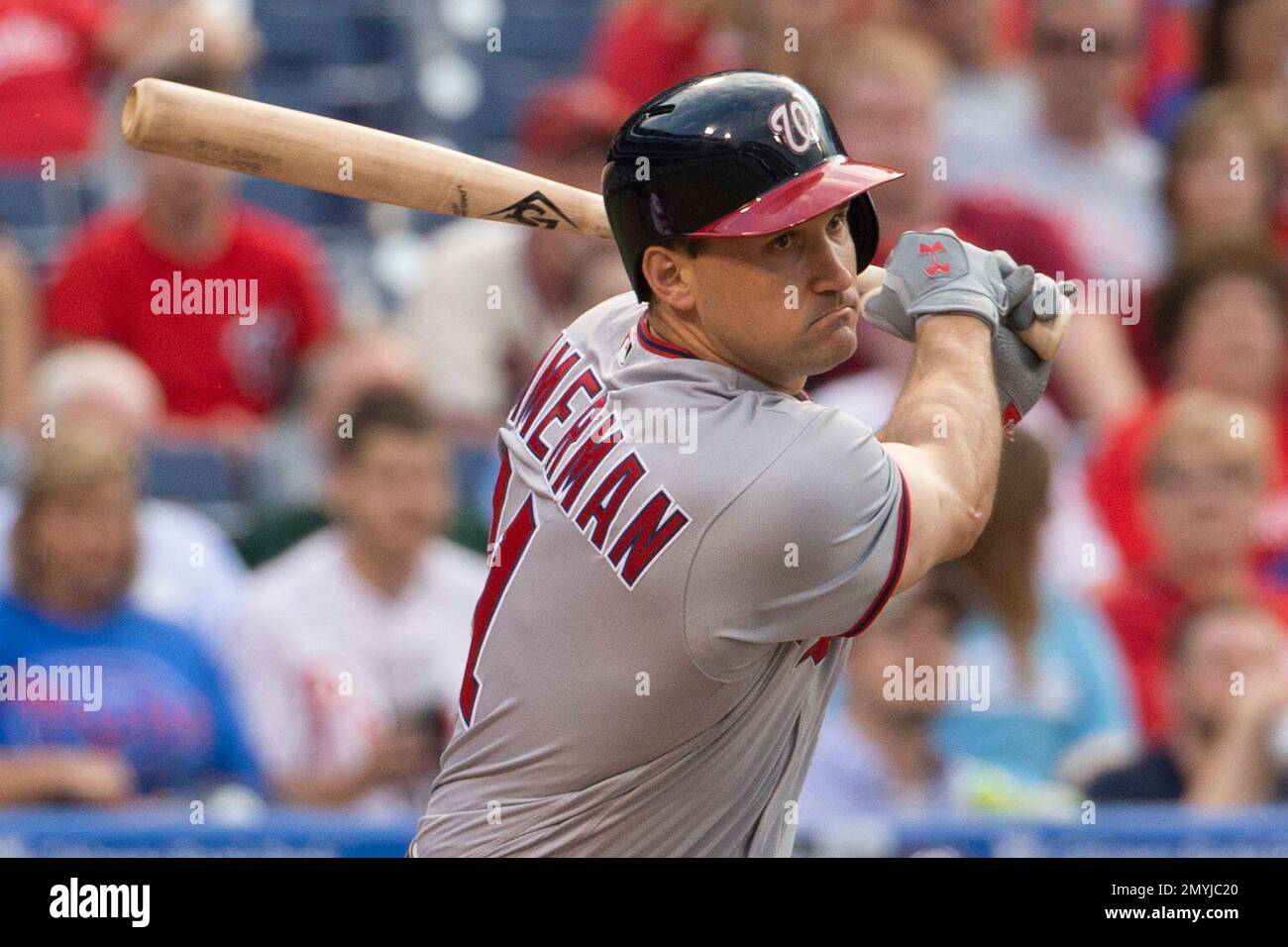 Washington Nationals on X: No. 25 Ryan Zimmerman made his Washington, DC  debut the day after his MLB debut. He collected his first career hit, a  double, against the Philadelphia Phillies. 👑 //