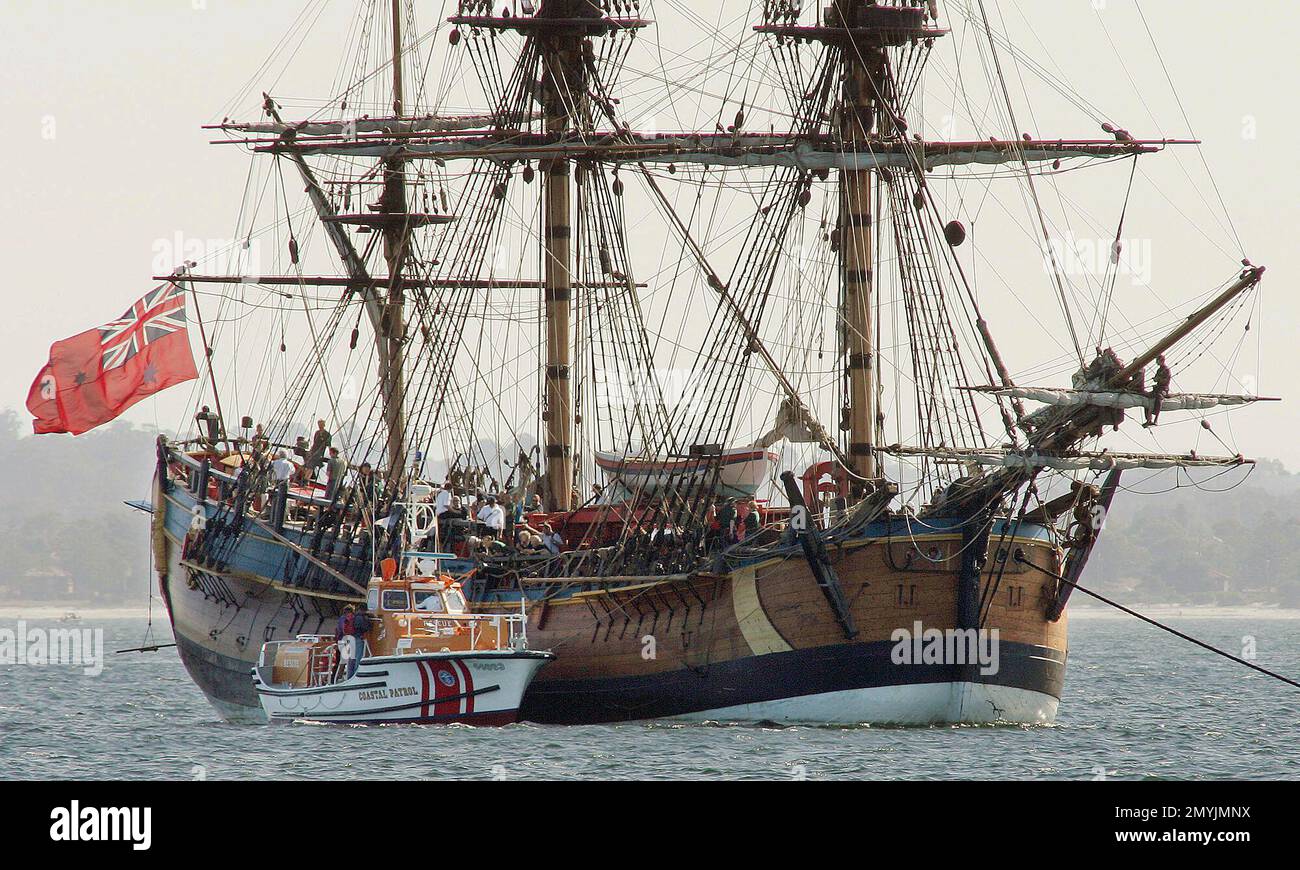 FILE In this April 17, 2005 file photo, the Endeavour, a replica of Captain James Cook