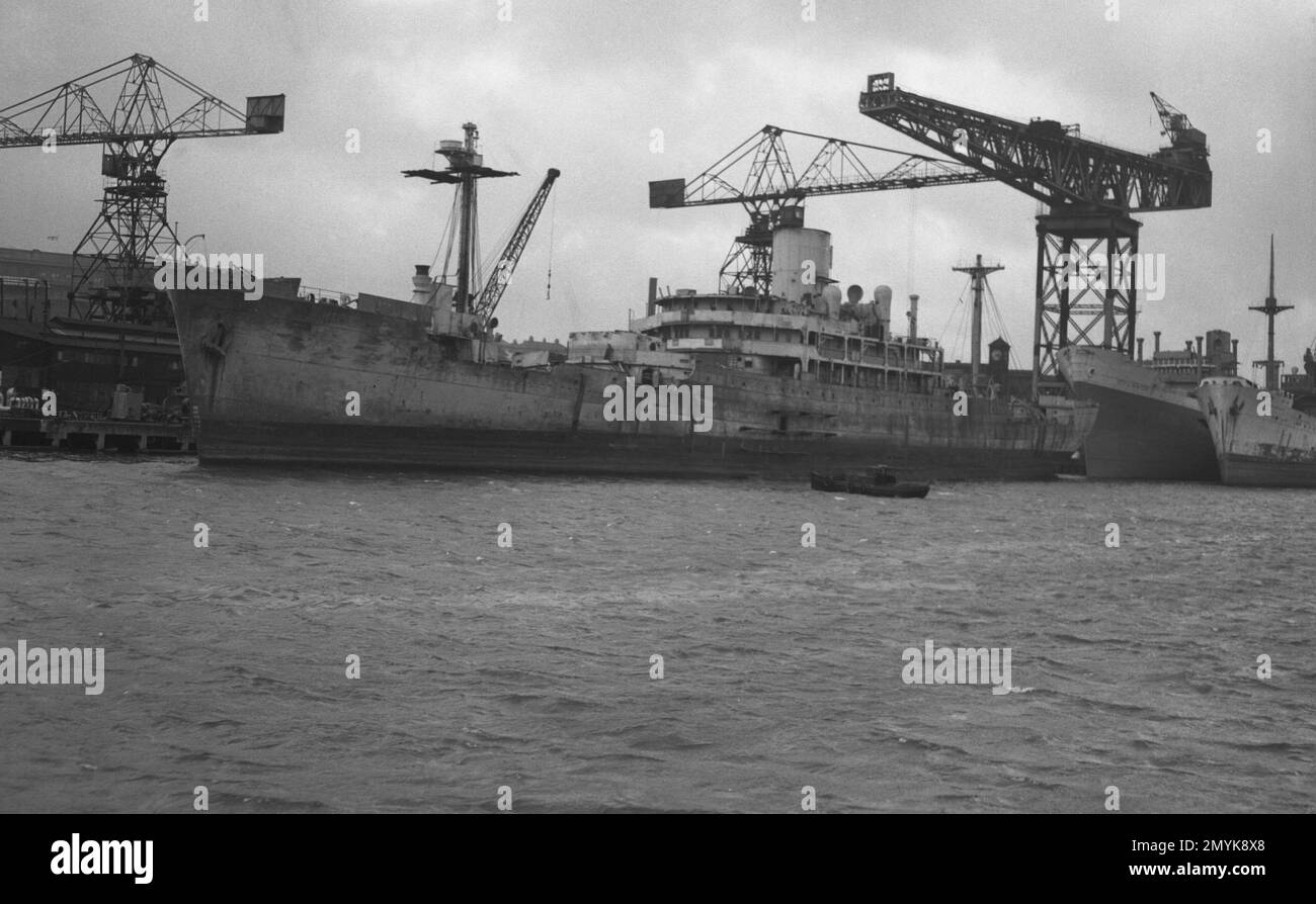 Mammoth cranes on Tyneside reconverting three vessels which were active