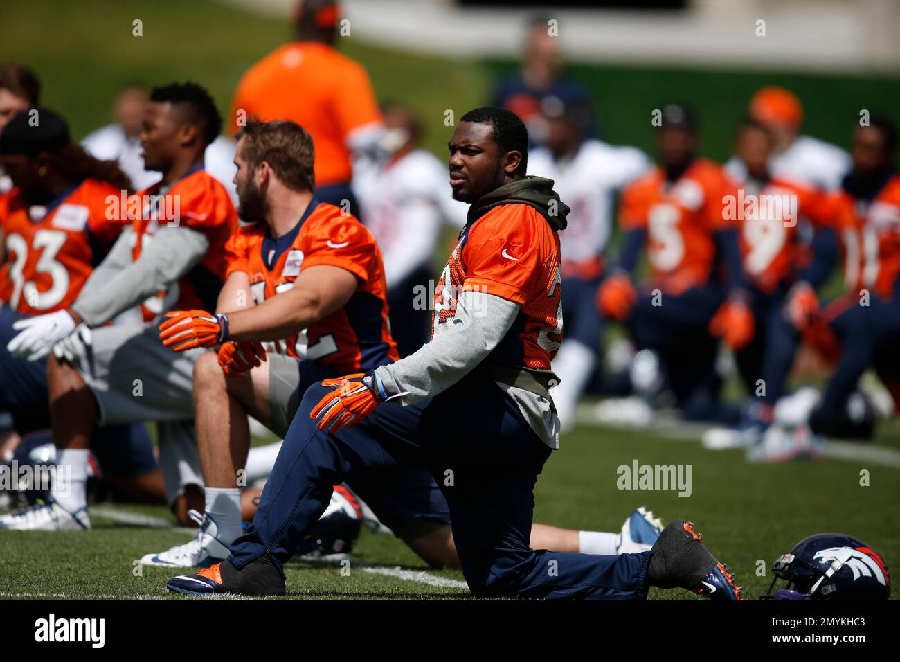 Denver Broncos running back C.J. Anderson gained 92 yards against the  Carolina Panthers at the NFL's season opener and Super Bowl 50 rematch at  Sports Authority Field at Mile High in Denver