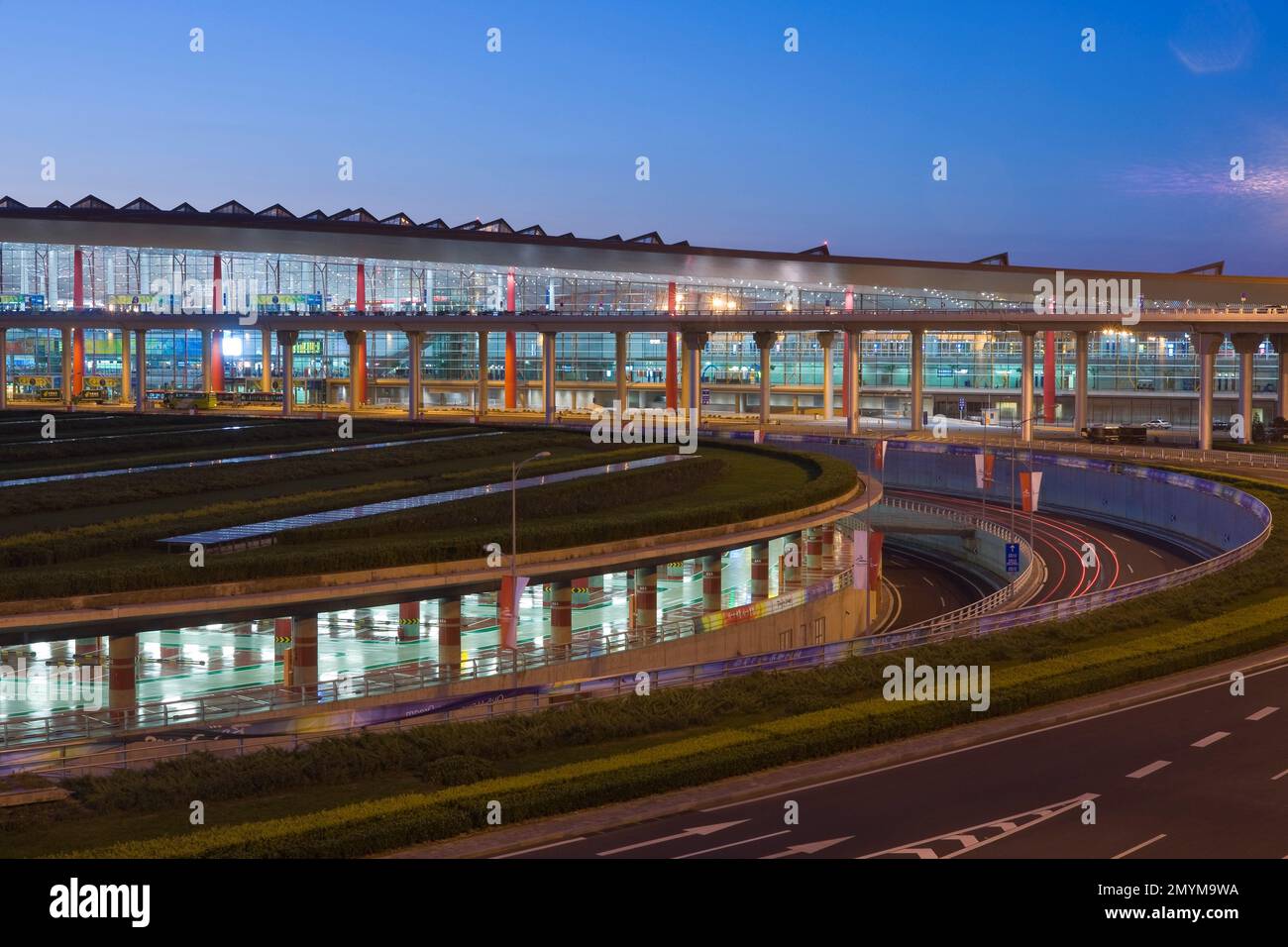 The capital airport terminal 3 at night Stock Photo - Alamy